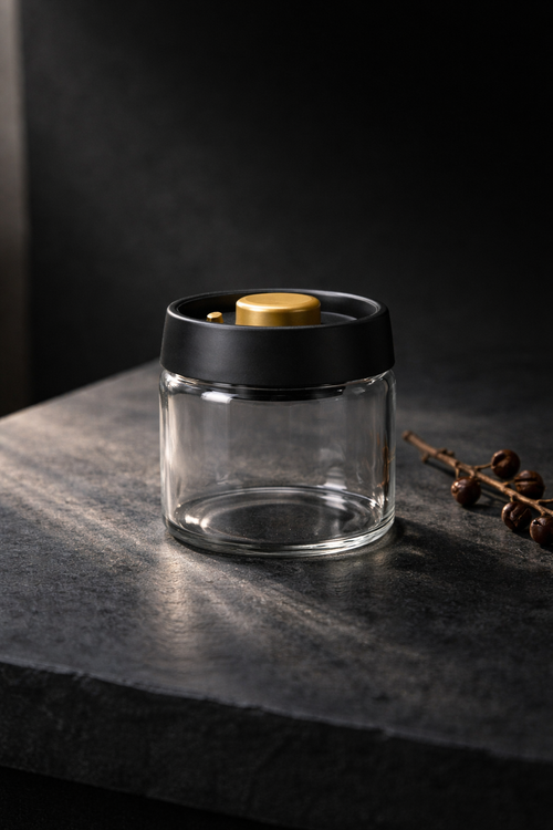 Bocal Sous Vide pour Grains de Café – Boîte Hermétique en Verre Anti-Humidité