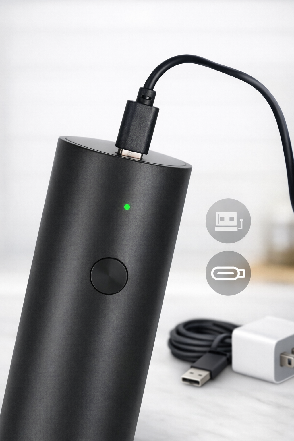 Moulin Électrique Rechargeable Sel & Poivre — Broyage Ajustable